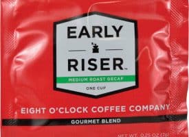 Eight O'Clock Coffee, Gourmet Blend, Decaf, 4"Wx4"Lx1/100"H, 200/CT,