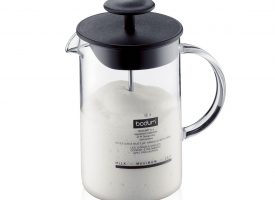 Bodum LATTEO Milk frother with glass handle, 0.25 l, 8 oz Black