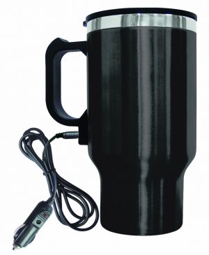CMB-16B Electric Coffee or Tea Mug with Car Wire Plug, Black