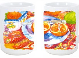 6035CM15 Florida Oranges Sliced for breakfast Dishwasher Safe Microwavable Ceramic Coffee Mug