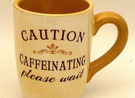 049-15141A Coffee Mug Caution Caffeinating Please Wait - Orange