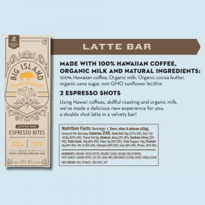 Latte Espresso Bites Hawaiian Coffee & Organic Cream