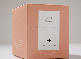 Rose Black Tea Eco Teabag Sachets Packaged Teas 12 Teabag Box by Art of Tea