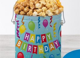 Happy Birthday Popcorn Tin People's Choice 2 Gallon