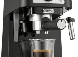 De'Longhi - Stilosa 15 Bar Pump Espresso Machine - Black and Stainless