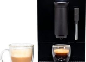 GE Profile - Automatic Espresso Machine with 20 bars of pressure, Milk Frother, and Built-In Wi-Fi - Black