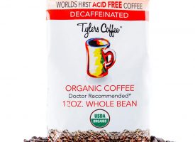 12DECWB 12 oz Bag of Decaf Whole Bean Acid-Free Coffee