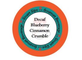 DECBLUCINN48 Decaf Blueberry Cinnamon Crumble Coffee, Single Serve Cups Compatible with All Keurig K-cup Brewers - Count of 48