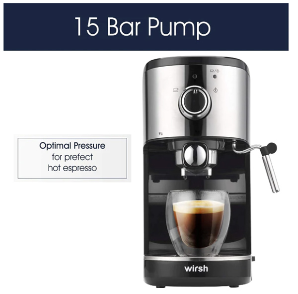 Wirsh Espresso Machine 15 Bar Espresso Maker Best Quality Coffee