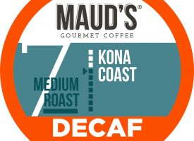 Maud's Decaf Kona Blend Medium Roast Dark Coffee Pods (Kona Coast) (100ct)