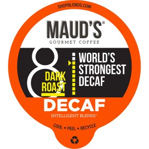 Maud's World's Strongest Decaf Dark Roast Coffee Pods (World's Strongest Decaf) (100ct)