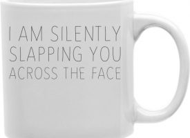 CMG11-IGC-SLAP I Am Silently Slapping You Across The Face 11 oz Ceramic Coffee Mug