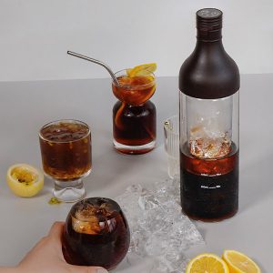 Electric Cold Brew Bottle - Glass - Gray - Brown