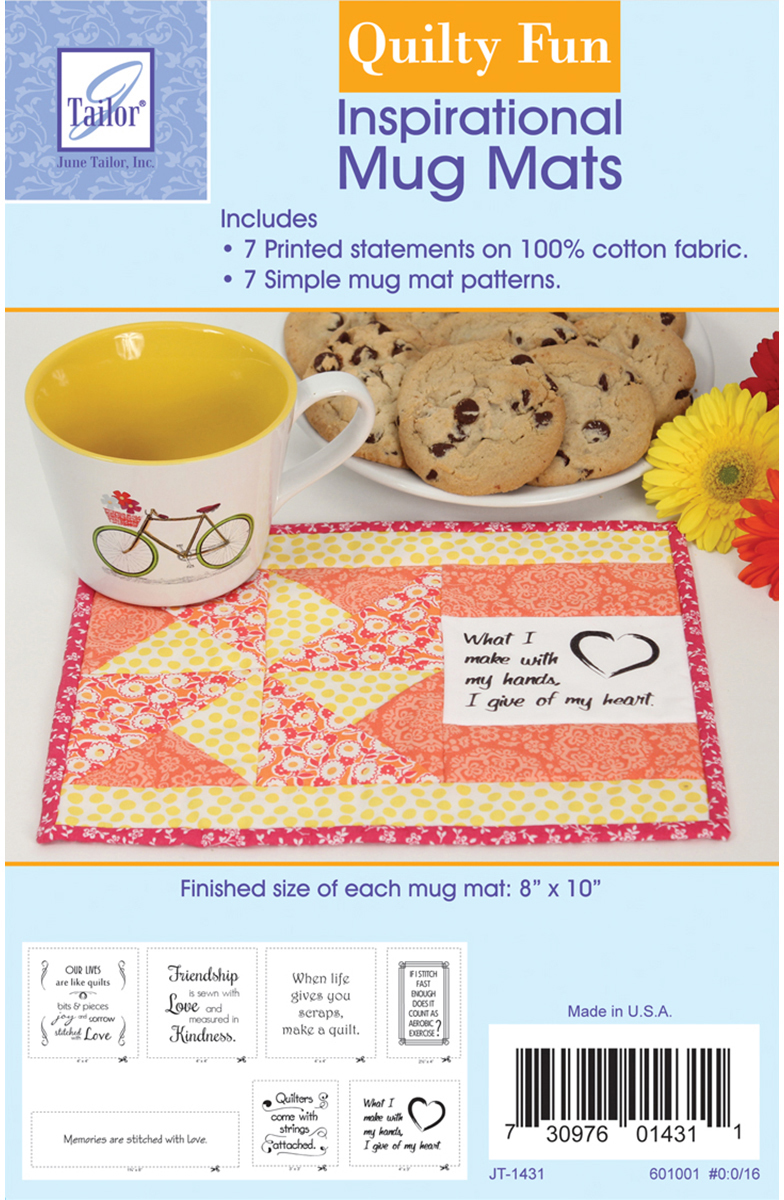 Wholesale Inspirational Mug MatsQuilty Fun 8"X10"(2x9.27) Best
