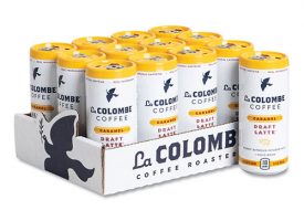 La Colombe® Cold Brew Draft Latte, Caramel, 9 oz Can, 12/Carton