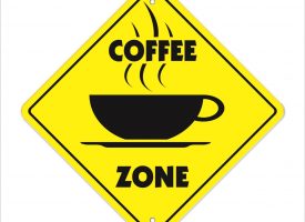 X-Coffee 12 x 12 in. Zone Xing Crossing Sign - Coffee