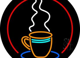 Coffee Cup Neon Sign, 26 x 26 x 3 in.