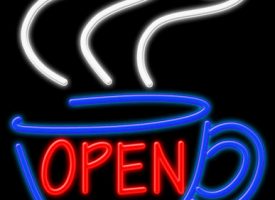 Everything Neon N102-0953 Open Coffee Neon Sign 24" Tall x 31" Wide x 3" Deep