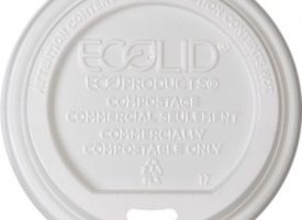 Renewable EcoLid Hot Cup Lids, White - Pack of 16