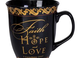 MUG104FHL Faith Hope Love 1 Corinthians 13-13 Ceramic Mug - Black