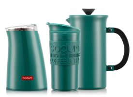 Bodum TRIBUTESETS Tribute Coffee Press, 8 cup, 1.0 l, Mug, 0.35 l, 12 oz, Electric coffee grinder Forest
