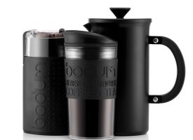 Bodum SET1 - US Tribute Coffee Press, 8 cup, 1.0 l, Mug, 0.35 l, 12 oz, Electric coffee grinder Black
