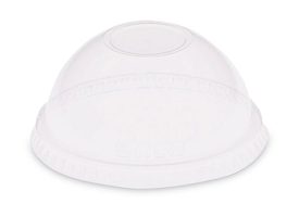 Solo Dome-Top Cold Cup Lids, Fits 2.5 oz to 9 oz Containers, Clear,
