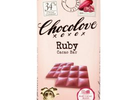 236780 3.1 oz Ruby Cacao Bean Chocolate Bar