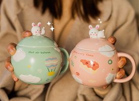 Rabbit Planet Mug with Straw
