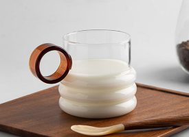 Creative Glass Mug - Round Handle - 4 Colors Available
