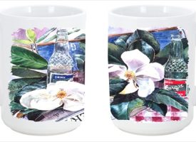 Barqs and Magnolia Dishwasher Safe Microwavable Ceramic Coffee Mug