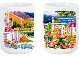 6032CM15 Seaside Beach Cottage Dishwasher Safe Microwavable Ceramic Coffee Mug