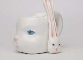 Sad Rabbit Coffee Mug - With Spoon - Ceramic