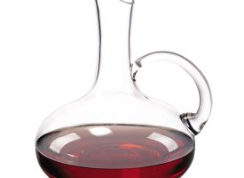 390097 11 x 9 x 8 in. Genie Mouth Blown Clear Crystal Wine Carafe