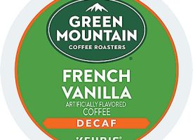 Green Mountain Coffee French Vanilla Decaf Coffee K-Cup® Box 24 Ct - Kosher Single Serve Pods