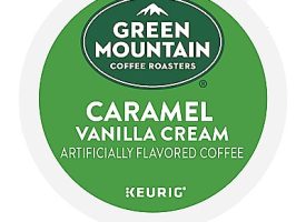 Green Mountain Coffee Caramel Vanilla Cream Peelable Lid K-Cup® Box 12 Ct - Kosher Single Serve Pods