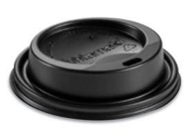 Dome Sipper Hot Cup Lid for 8 oz Hot Cups, Black