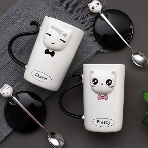 Cute Cat Coffee Mug - Ceramic - 3 Patterns