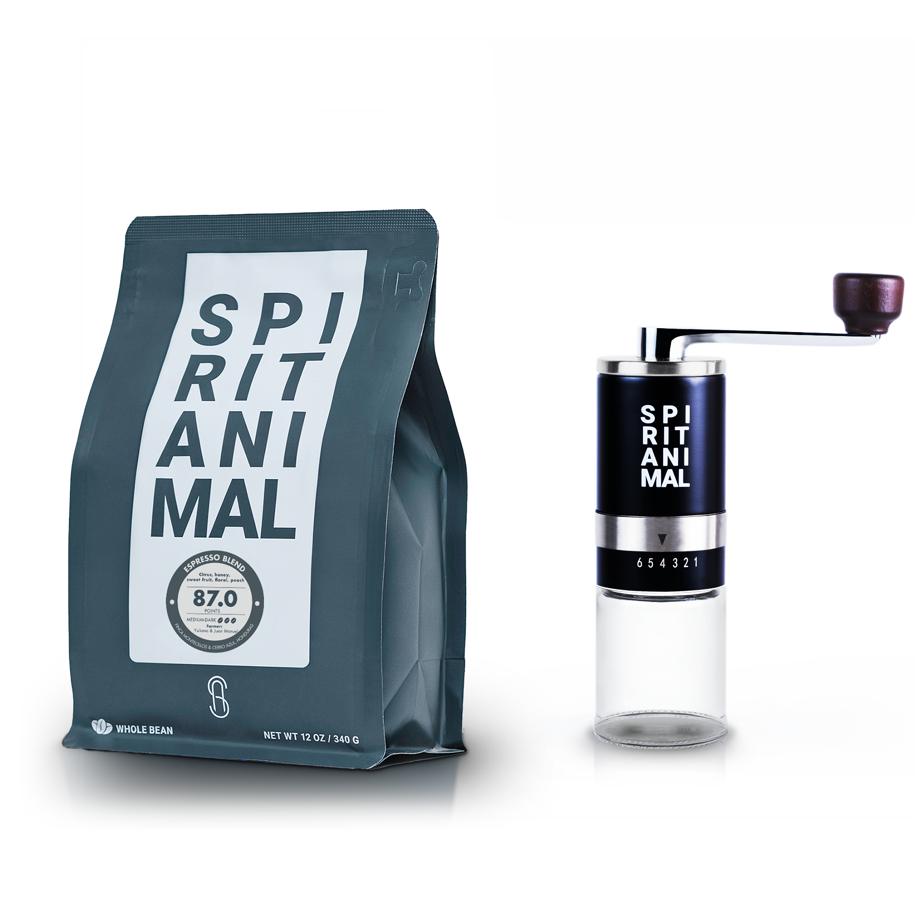 Spirit Animal Coffee Espresso Blend + Grinder Best Quality Coffee