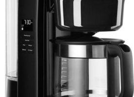 KitchenAid - KitchenAid® 12 Cup Drip Coffee Maker with Spiral Showerhead - KCM1208 - Onyx Black