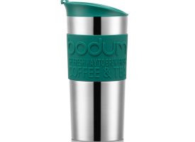 Bodum TRAVELMUG Vacuum travel mug, small, 0.35 l, 12 oz, s/s Forest