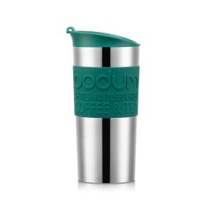 Bodum TRAVELMUG Vacuum travel mug, small, 0.35 l, 12 oz, s/s Forest