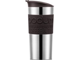 Bodum TRAVELMUG Vacuum travel mug, small, 0.35 l, 12 oz, s/s Dark Roast