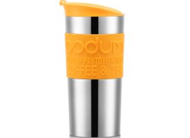 Bodum TRAVELMUG Vacuum travel mug, small, 0.35 l, 12 oz, s/s Yolk