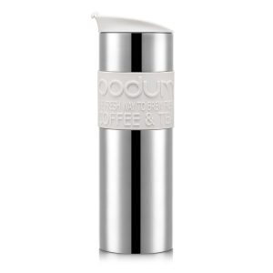 Bodum TRAVELMUG Vacuum travel mug, 0.60l, 20oz, s/s Off white