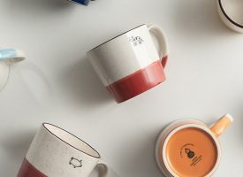 Cute Japanese Mug - Ceramic - Orange Wolf - 6 Patterns
