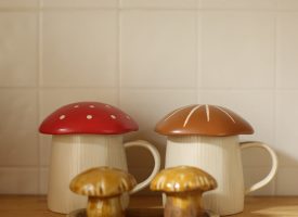 Cute Mushroom Mug - Ceramic - Red - Brown