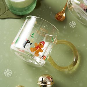 Christmas Themed Mug - Glass - Snowman - Polar Bear