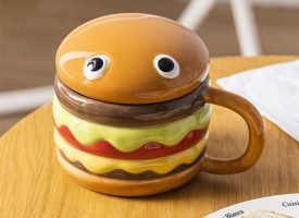 Hamburger Inspired Mug - Ceramic - Underglaze Painting Process