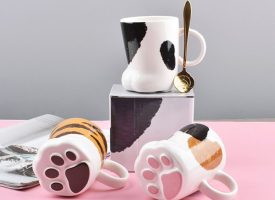 Cat's Paw Ceramic Mug - Brown - Black - 3 Colors